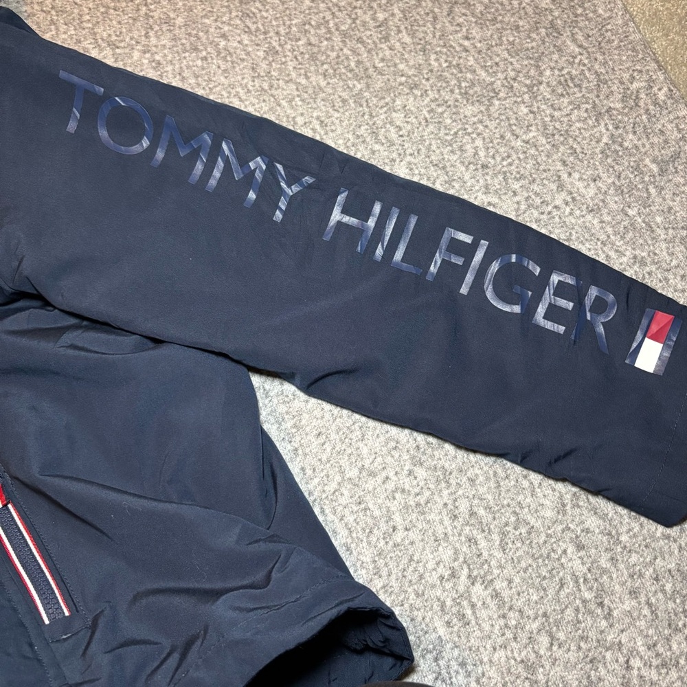 Tommy Hilfiger Women’s Stadium Jacket Navy Hooded XXL - Picture 9 of 13